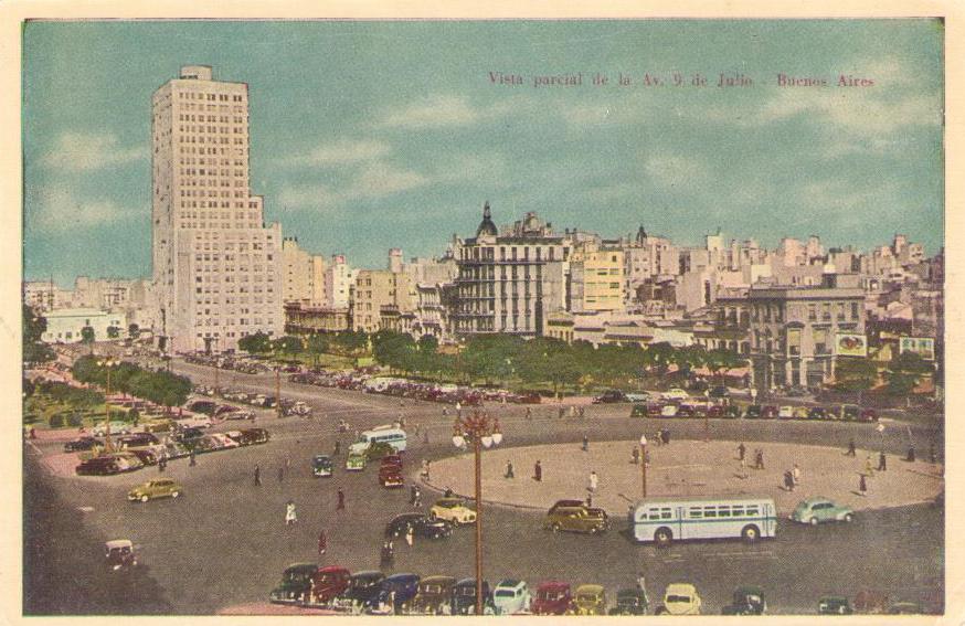 Buenos Aires, Partial view of 9th. of July Avenue – Public Works Ministry