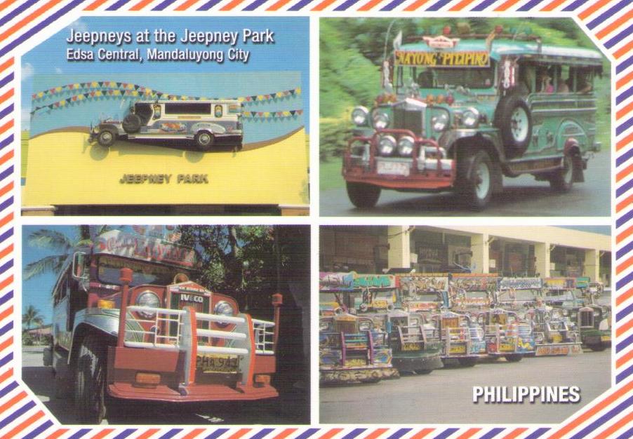 Mandaluyong City, Edsa Central, Jeepneys at the Jeepney Park (Philippines)