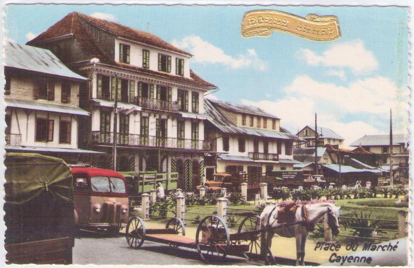 Cayenne, Place du Marche, Bonne Annee (French Guiana)