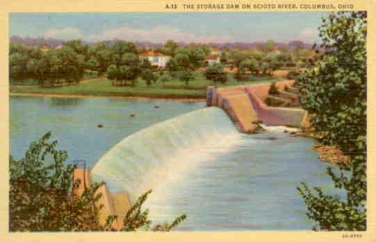 Storage Dam on Scioto River, Columbus (Ohio, USA)
