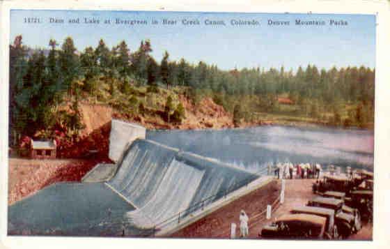 Bear Creek Canon, Dam and Lake at Evergreen (Denver Mountain Parks)