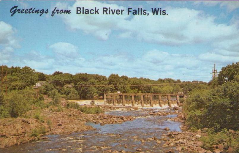 Greetings from Black River Falls (Dam), Wisconsin (USA)