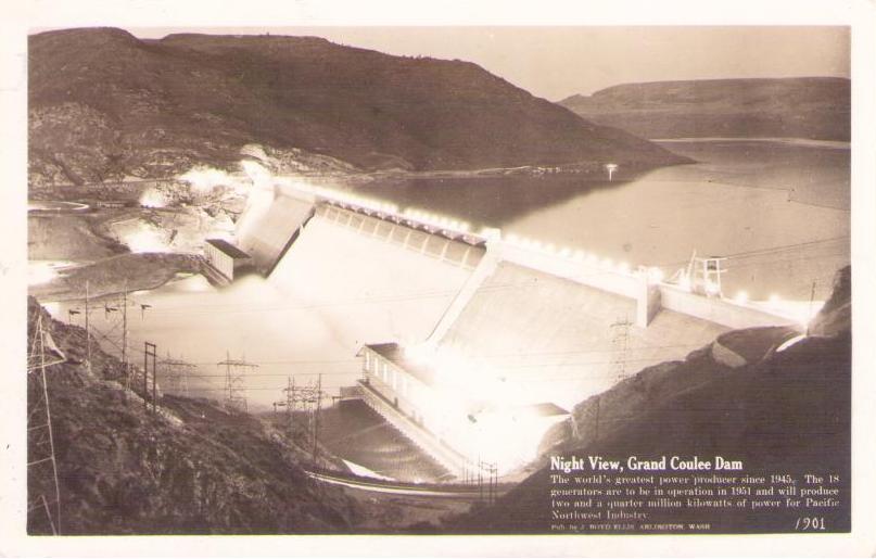 Night View, Grand Coulee Dam (USA)