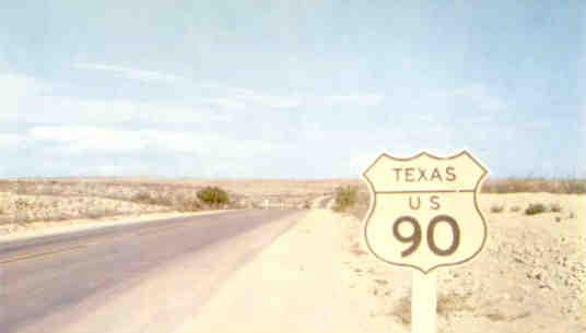 U.S. 90 between Sanderson and Del Rio, Texas