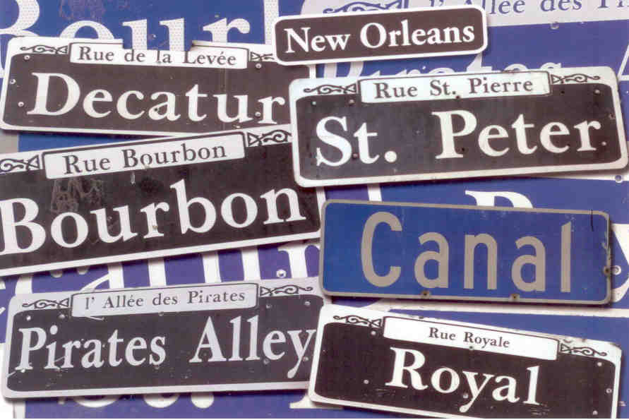 New Orleans, street sign collage (USA)