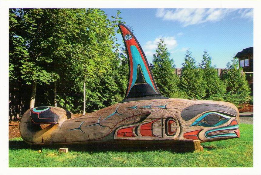 Duncan, Vancouver Island, Orca Totem (Canada)