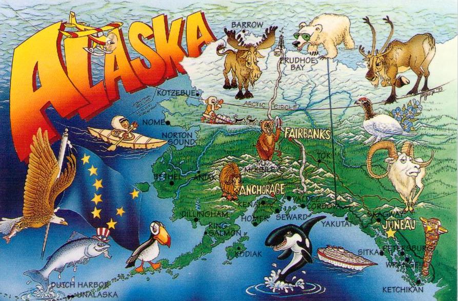 Alaska The Great Land (map)