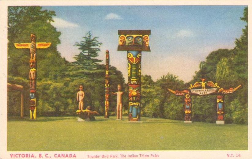 Victoria (BC), Thunder Bird Park, The Indian Totem Poles