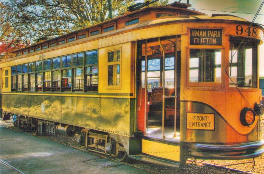 Coloured old tram