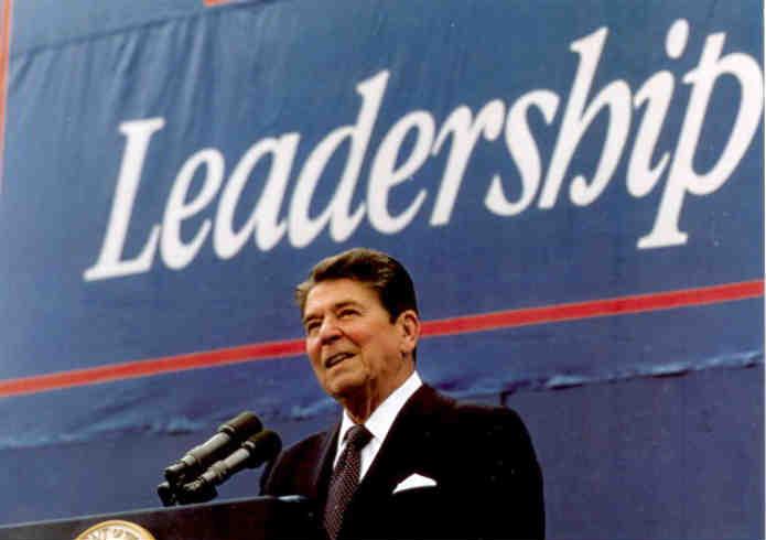 Ronald Reagan making Texas speech