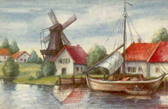 Windmill and boat
