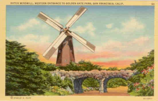San Francisco, Dutch Windmill at Western Entrance to Golden Gate Park