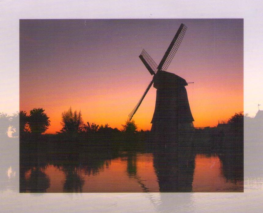 Windmill at Sunset (Netherlands)