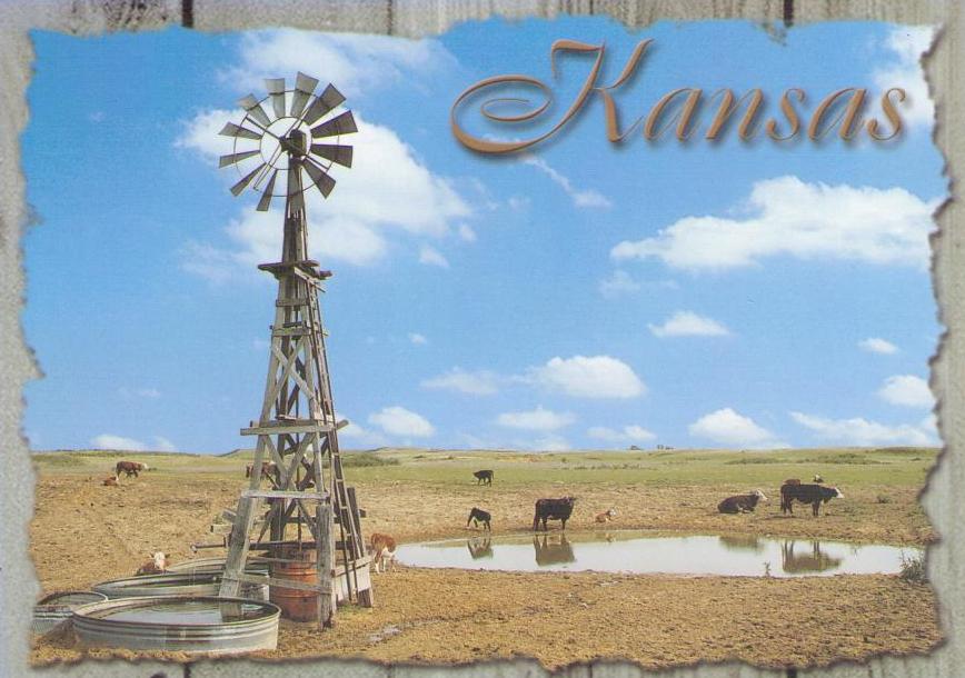 Wooden windmill (Kansas, USA)
