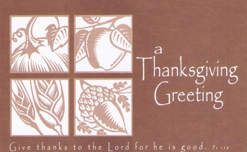 a Thanksgiving Greeting