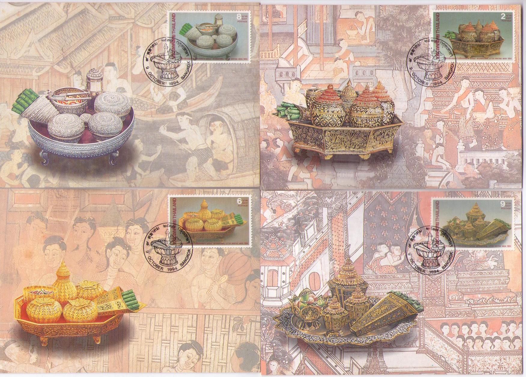 Silver – International Letter Writing Week 1994 (Thailand) (set of 4)