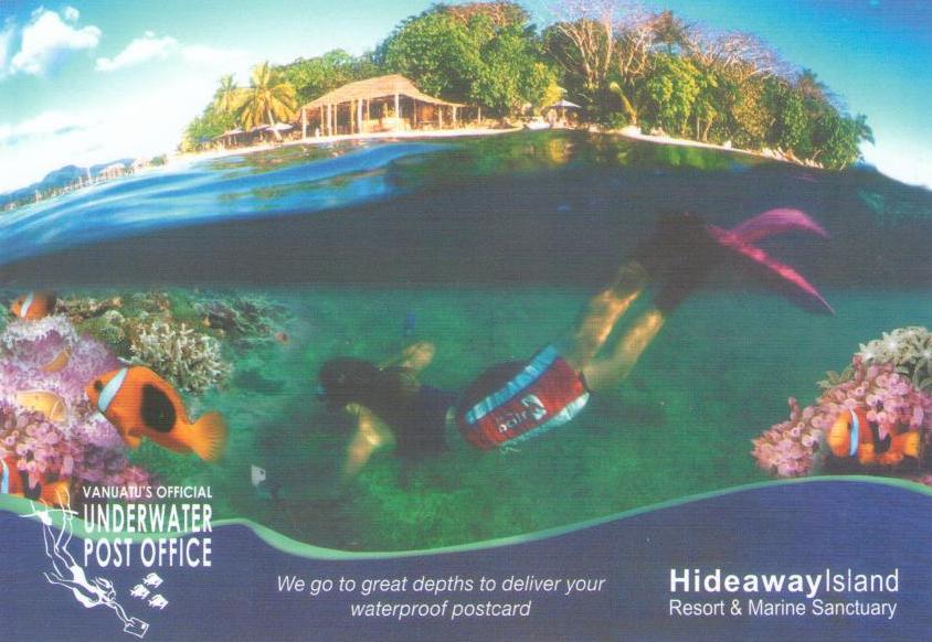 Underwater Post Office – Waterproof – Hideaway Island Resort (Vanuatu)