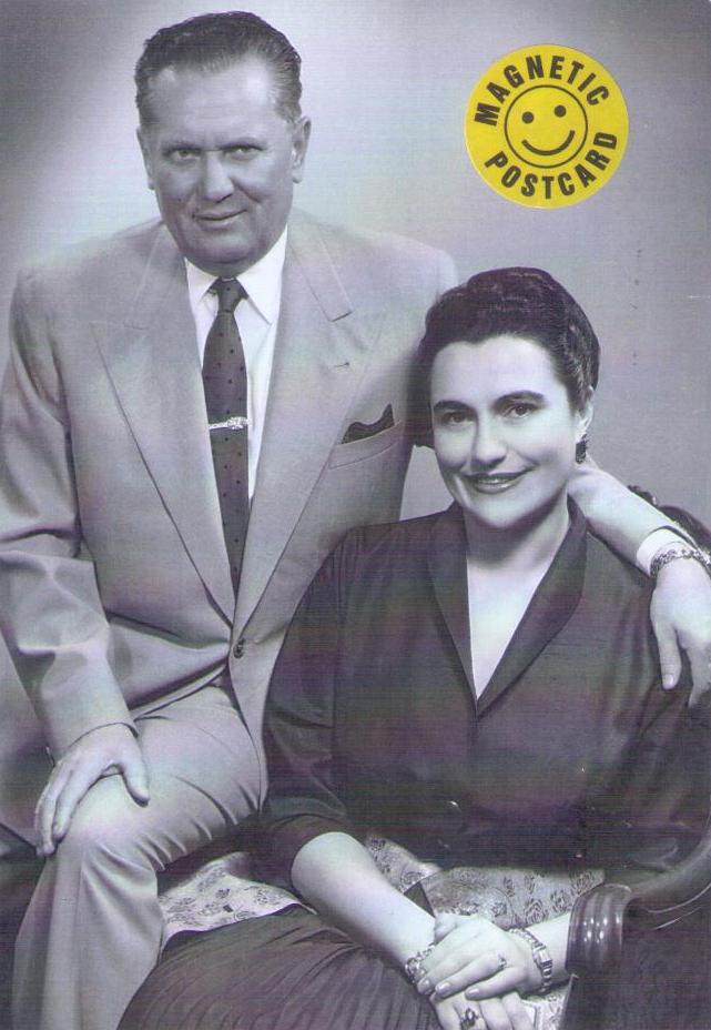 J.B. Tito and wife (Yugoslavia) (magnetic)