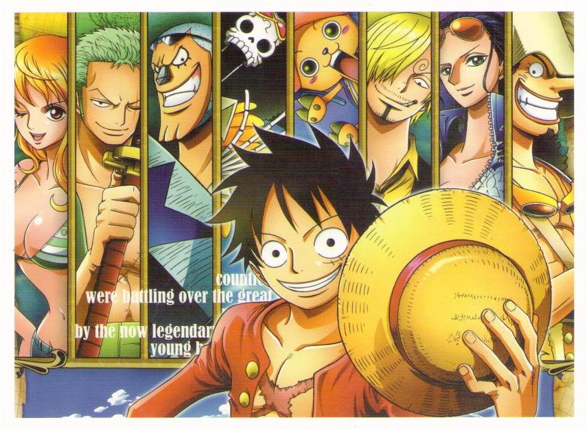One Piece – straw hat and words