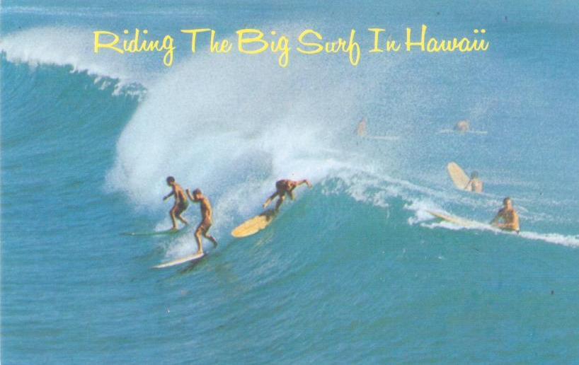 Riding The Big Surf In Hawaii