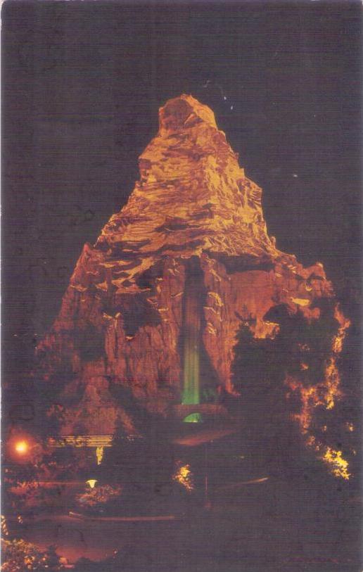 Anaheim, Disneyland, Matterhorn at Night