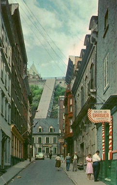 Quebec City, typical street in historic area