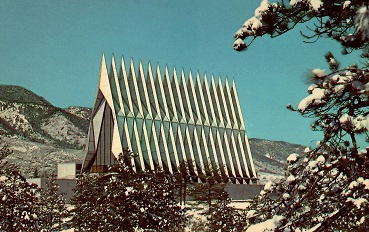 Colorado Springs, U.S. Air Force Academy, Cadet Chapel in Winter