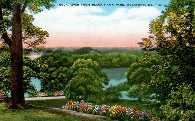 Rockford, Rock River from Black Hawk Park