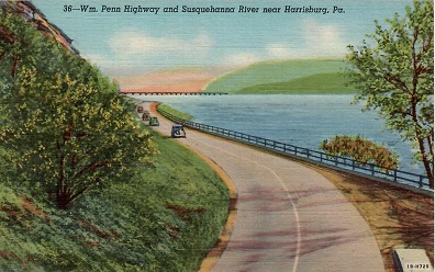 Harrisburg, Wm. Penn Highway and Susquehanna River