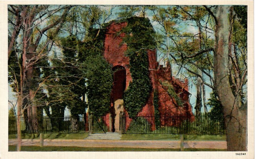 Jamestown, church and graveyard (Virginia, USA)