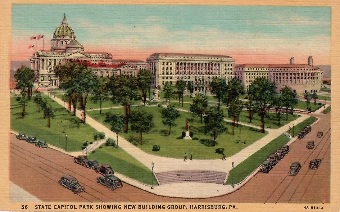 Harrisburg, State Capitol Park Showing New Building Group (Pennsylvania, USA)