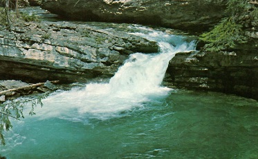 Canadian Rockies, Johnston Canyon, waterfall