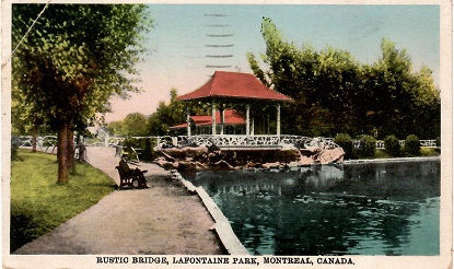Montreal, Lafontaine Park, Rustic Bridge