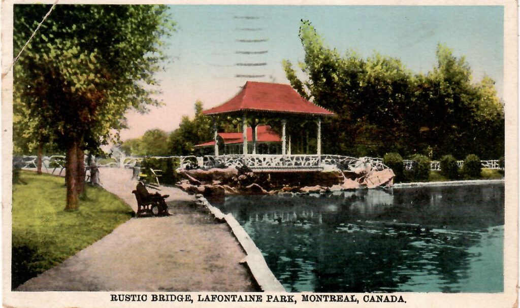 Montreal, Lafontaine Park, Rustic Bridge (Canada)