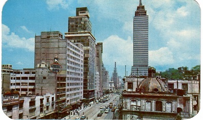 Mexico City, Torre Latino Americana (and) Ave. San Juan de Letran