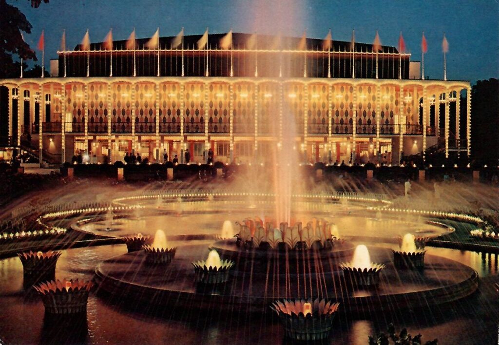 Copenhagen, Tivoli Concert Hall at night (Denmark)