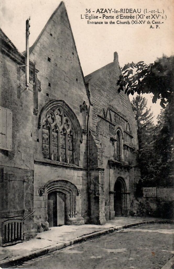Azay-le-Rideau, Entrance to the Church (France)