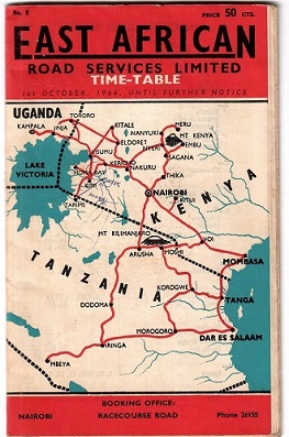 East African Road Services Limited Time-Table (Kenya)
