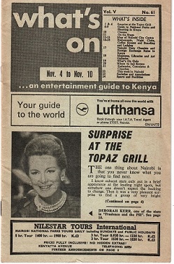 What’s On (4-10 November 1968) (Kenya)