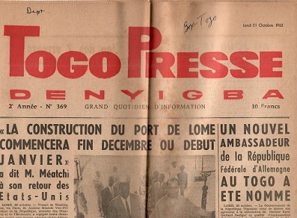 Togo Presse  (21 October 1963)