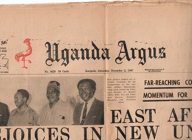 Uganda Argus, Kampala (2 December 1967)