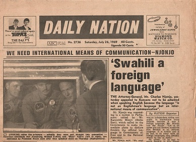 Daily Nation, Nairobi (26 July 1969)