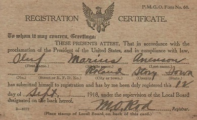 Registration Certificate (USA)
