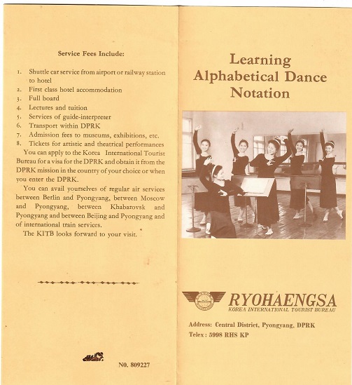 Learning Alphabetical Dance Notation (DPR Korea)