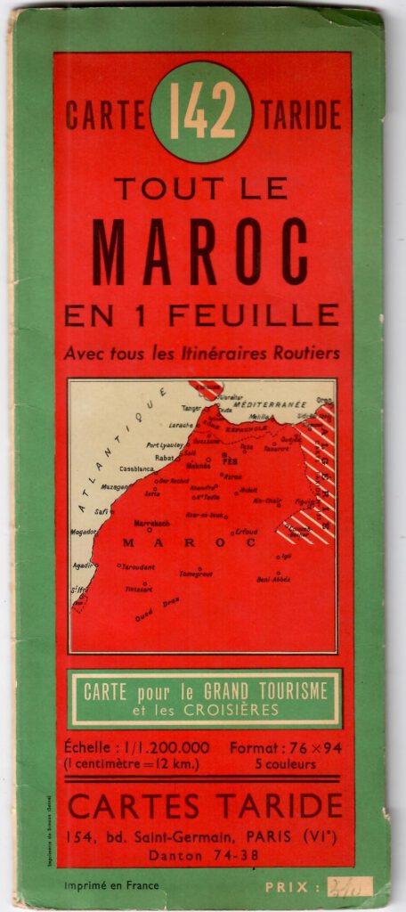 Carte Taride 142:  Tout le Maroc (map)