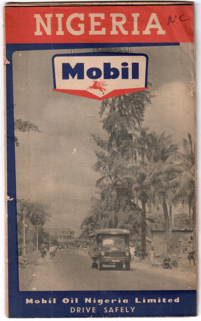 Mobil Oil Nigeria – Road Map of Nigeria (1957)