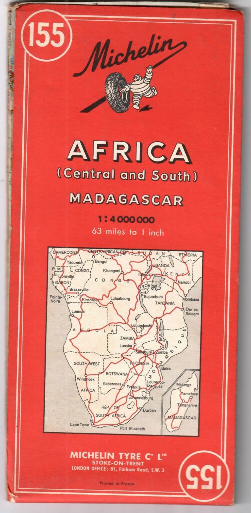 Michelin map 155:  Africa (Central and South)