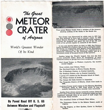 The Great Meteor Crater (Arizona, USA) – brochure
