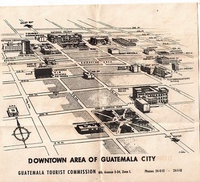 Downtown Area of Guatemala City – map