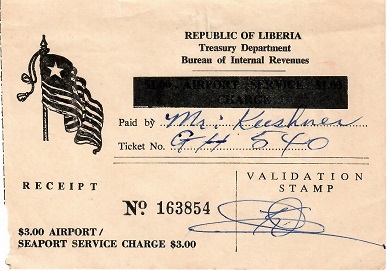Airport/Seaport Service Charge (Liberia)
